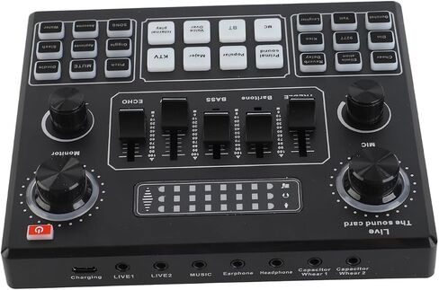 Gazaar V9 BT Sound Card,Noise Reduction Audio Mixer,16 Special Effects in Kuwait