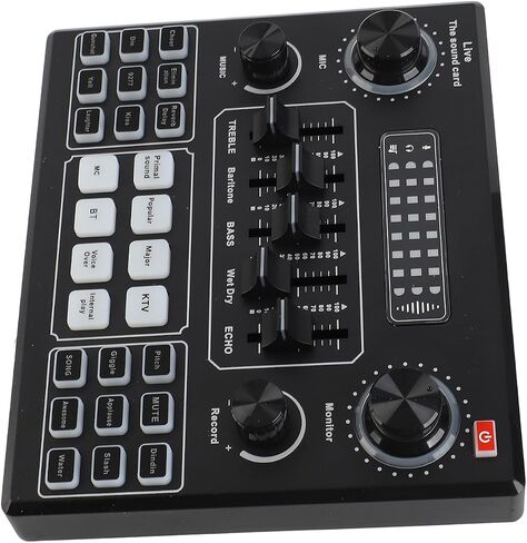 Gazaar V9 BT Sound Card,Noise Reduction Audio Mixer,16 Special Effects in Kuwait