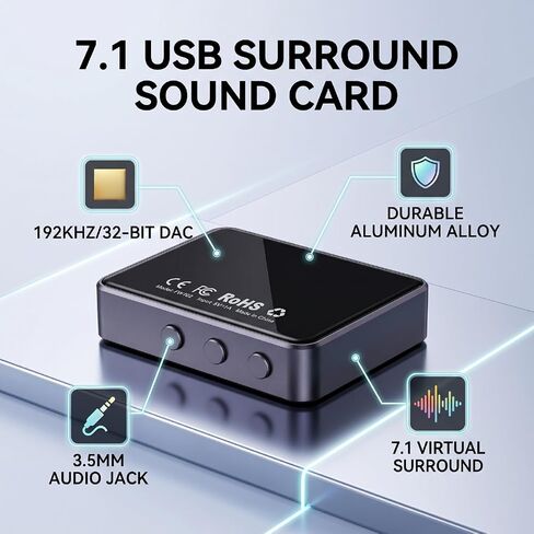 GOWENIC SoundCard, Immersive Multi Mode, DAC Adapter, Virtual 7.1 in Kuwait
