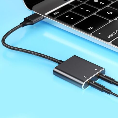 USB Sound Card with 3.5mm Headphone Port USB to 3.5mm Adapter Stereo External Sound Card for Laptop Desktop Headsets Portable in Kuwait