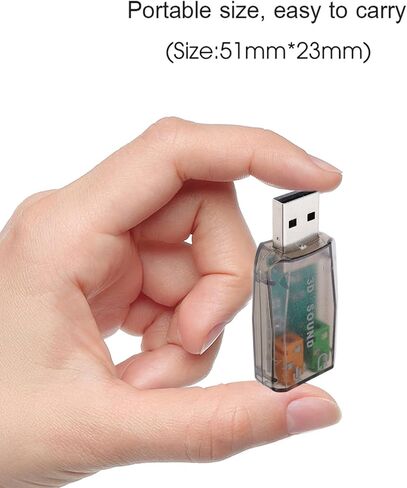 External USB to 3.5mm Microphone Adapter 3D Sound Card in Kuwait
