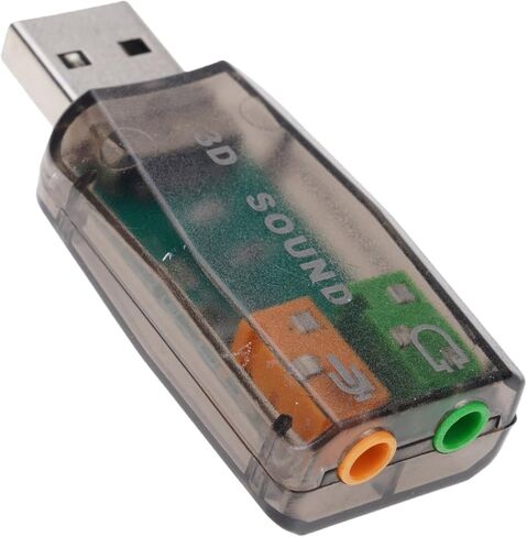 External USB to 3.5mm Microphone Adapter 3D Sound Card in Kuwait