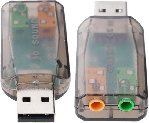 External USB to 3.5mm Microphone Adapter 3D Sound Card in Kuwait