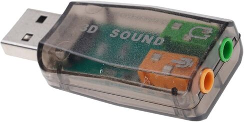 External USB to 3.5mm Microphone Adapter 3D Sound Card in Kuwait