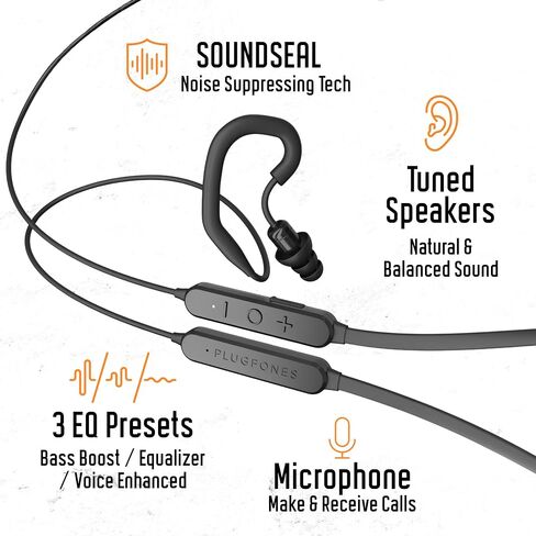 Plugfones FreeReign XC Bluetooth Hearing Protection Earplug Headphones in Kuwait