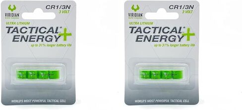 بطاريات ليثيوم Viridian CR 1/3N التكتيكية للطاقة بالإضافة إلى 3 فولت (عبوة بيع بالتجزئة مكونة من 4 قطع) in Saudi Arabia
