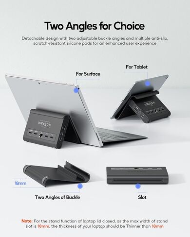 Laptop Docking Station Dual Monitor 4K@60Hz, 3*USB-C/A 10Gbps, Plug & Play in Kuwait