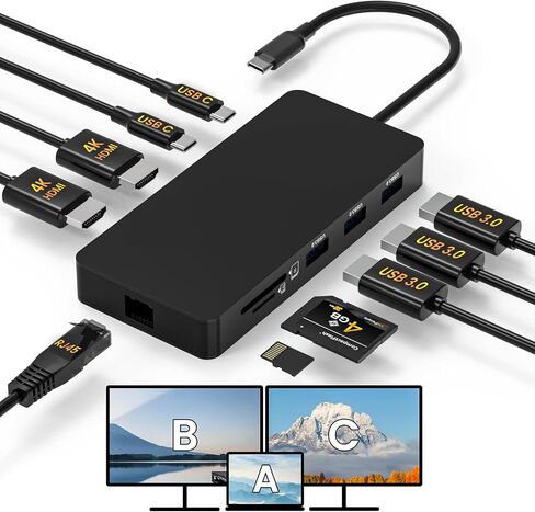Laptop Docking Station Dual 4K HDTV Monitor in Kuwait