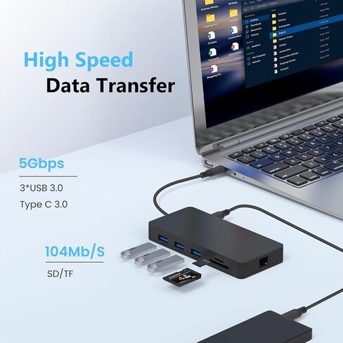 Laptop Docking Station Dual 4K HDTV Monitor in Kuwait