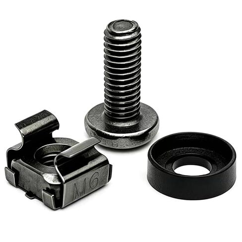 50Pcs M6 x 16mm Rack Screws & Cage Nuts Kit with Washers for Server Rack in Kuwait