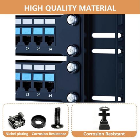 50Pcs M6 x 16mm Rack Screws & Cage Nuts Kit with Washers for Server Rack in Kuwait