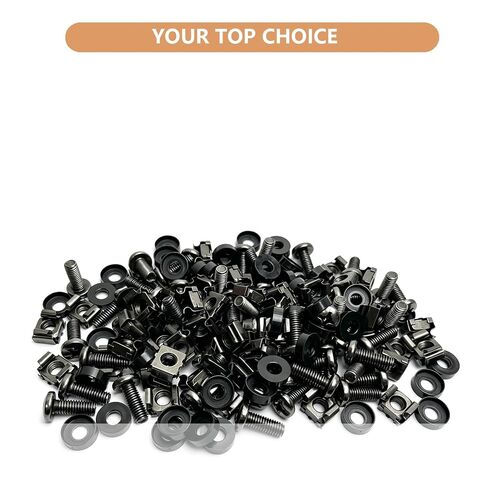 50Pcs M6 x 16mm Rack Screws & Cage Nuts Kit with Washers for Server Rack in Kuwait
