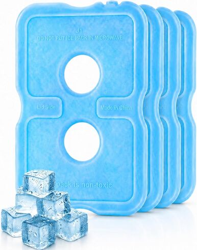4 Reusable Slim Ice Packs for Lunch Boxes & Coolers in Kuwait