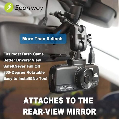 Sportway S60 Dash Cam Mirror Mount with 10pcs Joints Kit for Rove APEMAN CHORTAU Roav Nexar iiwey YI Z-Edge Old Shark Rexing KDLINKS Falcon Zero Transcend Crosstour VANTRUE... Most Car Dash Camera in Kuwait