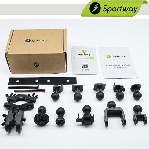 Sportway S60 Dash Cam Mirror Mount with 10pcs Joints Kit for Rove APEMAN CHORTAU Roav Nexar iiwey YI Z-Edge Old Shark Rexing KDLINKS Falcon Zero Transcend Crosstour VANTRUE... Most Car Dash Camera in Kuwait