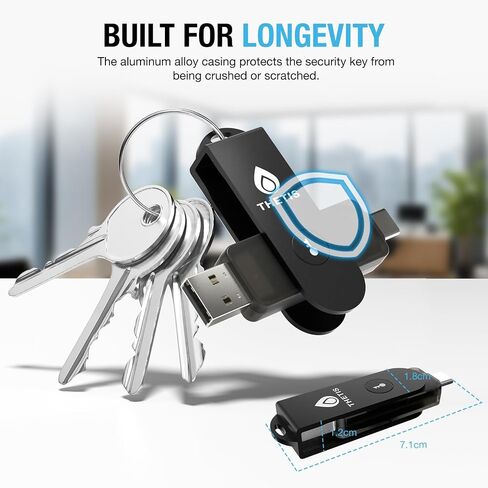 Thetis Pro For Business - FIDO2 Security Key L2 MFA & NFC Passkey Access For School ERP, Employee Online Account, Compatible with Coinbase Google Workspace Apple ID Window Salesforce,Dual USB A +USB C in Kuwait