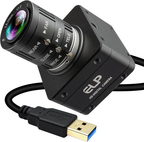 120fps 200fps Global Shutter USB3.0 Camera,1200P High Speed Webcam,3.6-10mm Manual Varifocal Zoom Lens,Plug and Play for Jetson Nano,Windows Linux Mac Android Industrial Vision Motion Capture in Kuwait