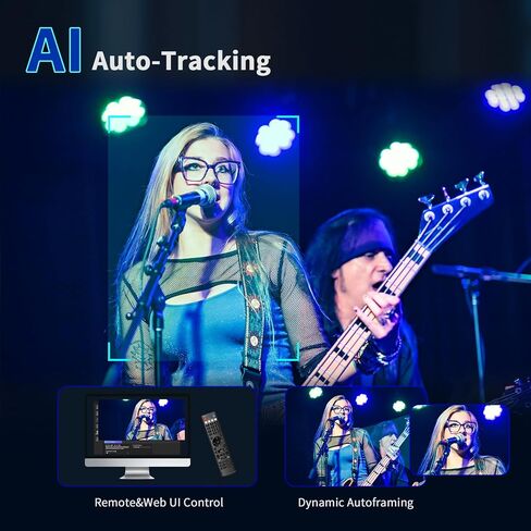 4K NDI PTZ Camera 20X, HDMI USB LAN Outputs Video Conference Camera Webcam for Church Worship/Events Services/Education,Works with Zoom,Skype,OBS in Kuwait