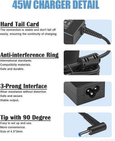 45W Laptop Charger Compatible with HP 741727-001 721092-001 Pavilion Stream in Kuwait