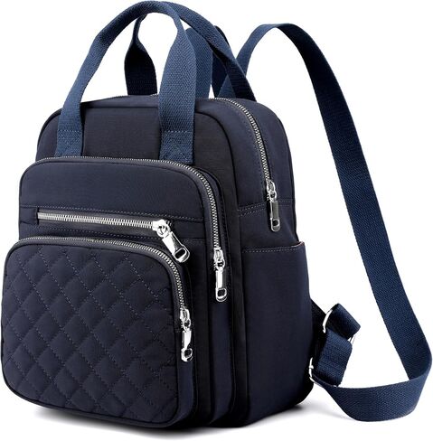 Small Backpack for Women Casual Quilted Square Bag Waterproof Multi Pockets Daypack Lightweight Top Handle Satchel in Kuwait