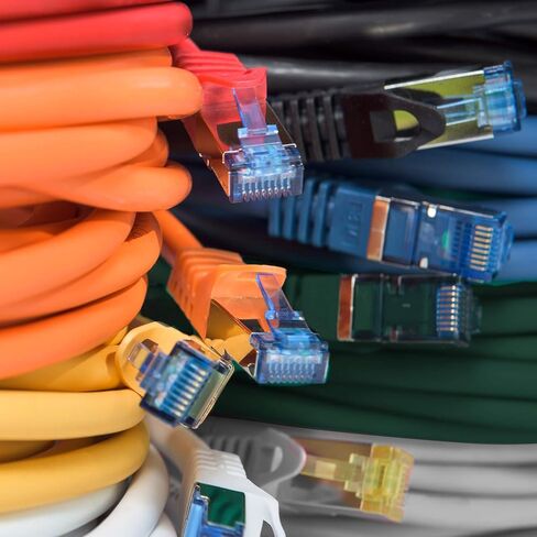 Network Cable S/FTP PIMF Cat. 7 2.00 m White Patch Cable Gigabit Ethernet LAN DSL CAT7 Cable in Kuwait
