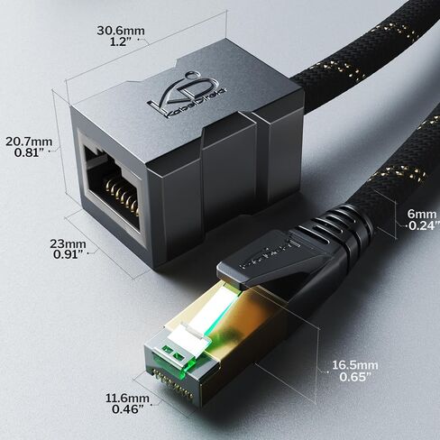 KabelDirekt – Ethernet Extension Cable 10Gbps – 5ft, Braided in Kuwait