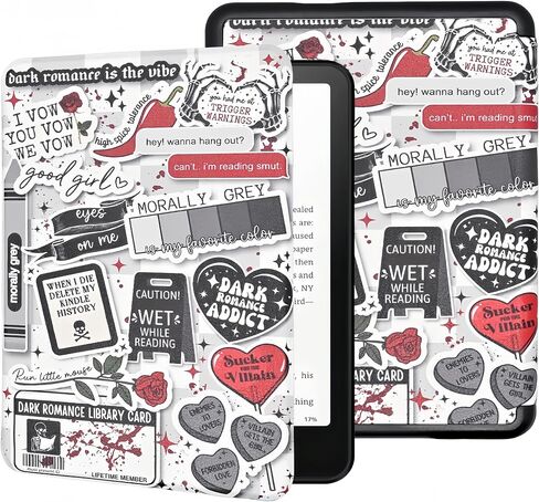 Case for Kindle Paperwhite 11th Gen 2021 & Signature Edition(6.8") - Bookish Reading Lightweight Foldable Protective TPU Cover with Auto Wake/Sleep, Hand Strap, Purple Spooky in Saudi Arabia