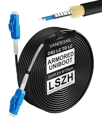 LC to LC OS2 Fiber Patch Cable Armored Uniboot Single Mode 10M/33FT in Kuwait