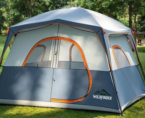 WildFinder 6 Person Camping Tent, Family Tent with Rainfly, Double Layer in Kuwait