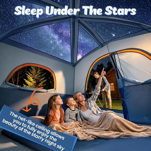 WildFinder 6 Person Camping Tent, Family Tent with Rainfly, Double Layer in Kuwait