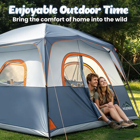 WildFinder 6 Person Camping Tent, Family Tent with Rainfly, Double Layer in Kuwait