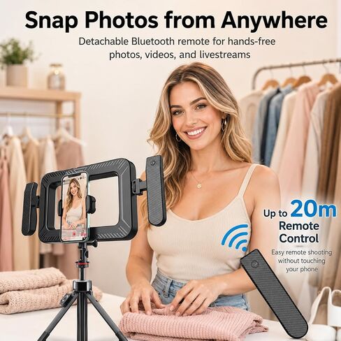 Smartphone Video Creator Kit with Handheld Ring Light, Tripod & Remote in Kuwait