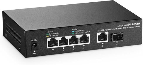 MokerLink 8 Port 10Gbps SFP+ Switch, Support 1G/2.5G/10G SFP Module, 160Gbps Bandwidth, Fanless Unmanaged Plug and Play Ethernet Switch in Saudi Arabia