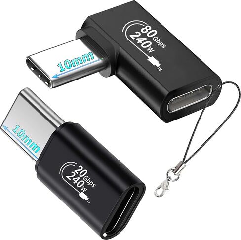 USB-C Male 10mm Tip to USB-C Female Adapter, Support 240W PD & Data Sync & Video for iPhone 17 Air 16 Pro Max 15 Plus,Galaxy S26 S25 S24 S23,Pixel 10 9 Pro XL 8A 8 Type-C Device w/Deep Recessed Port in Kuwait