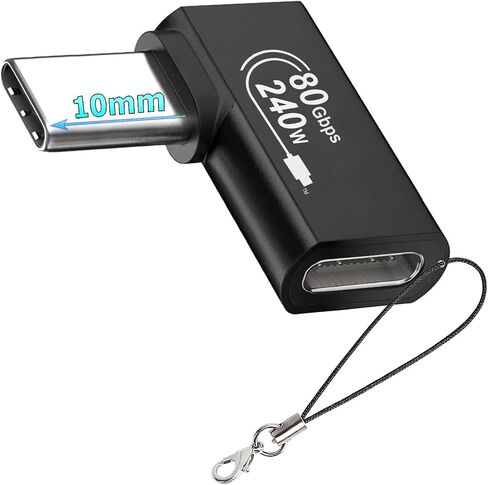 USB-C Male 10mm Tip to USB-C Female Adapter, Support 240W PD & Data Sync & Video for iPhone 17 Air 16 Pro Max 15 Plus,Galaxy S26 S25 S24 S23,Pixel 10 9 Pro XL 8A 8 Type-C Device w/Deep Recessed Port in Kuwait