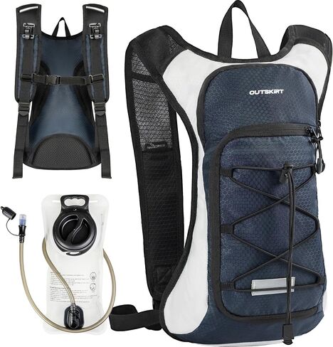 OUTSKIRT Hydration Backpack with 2L Water Bladder, Lightweight and Breathable Running Hydration Pack, Water Backpack for Hiking, Cycling, Trail Running, Marathons & Outdoor Adventures for Men Women in Kuwait