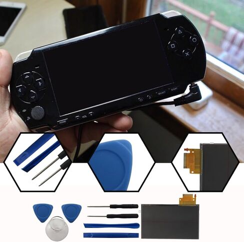 Replacement LCD Screen Backlight Display with Tool for Sony PSP 2000, for Using To Repair Faulty Screen in Kuwait