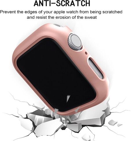 Mugust 4 Pack Hard PC Bumper Case Compatible with Apple Watch Series 9 (2023) Series 8 Series 7 45mm Without Glass Screen Protector, Ultra-Thin Scratch Resistant Edge Frame Cover for iWatch 45mm in Kuwait