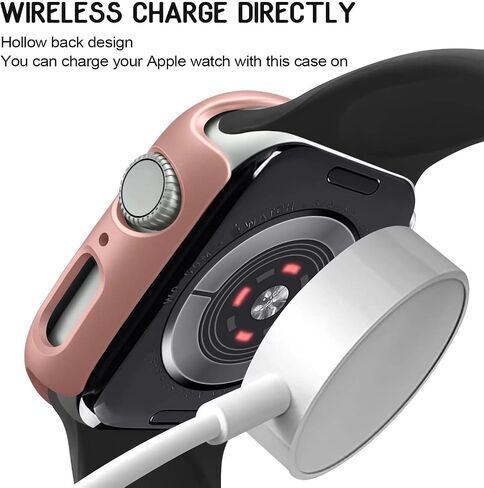 Mugust 4 Pack Hard PC Bumper Case Compatible with Apple Watch Series 9 (2023) Series 8 Series 7 45mm Without Glass Screen Protector, Ultra-Thin Scratch Resistant Edge Frame Cover for iWatch 45mm in Kuwait
