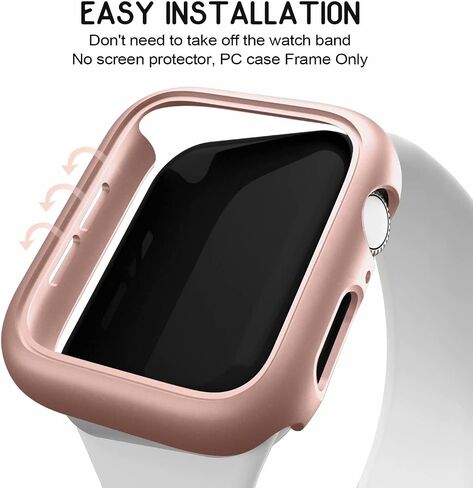 Mugust 4 Pack Hard PC Bumper Case Compatible with Apple Watch Series 9 (2023) Series 8 Series 7 45mm Without Glass Screen Protector, Ultra-Thin Scratch Resistant Edge Frame Cover for iWatch 45mm in Kuwait