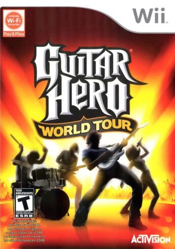 White Wireless Guitar Controller for use with Wii & Guitar Hero World Tour in Kuwait