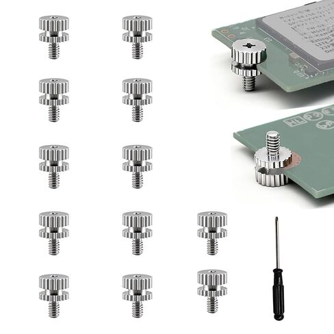 Knurled Stainless Steel Mounting Screws for M.2 NVMe SSD, Pack 12 in Kuwait