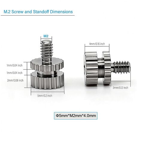 Knurled Stainless Steel Mounting Screws for M.2 NVMe SSD, Pack 12 in Kuwait