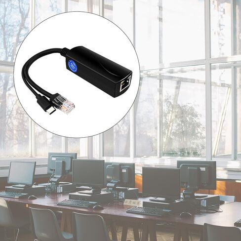 10/100 / 1000Mbps USB Type C Active Gigabit PoE Splitter 5V IEEE802.3af Power Over Ethernet for 4 4B Power Over Ethernet Injector Splitter Camera Adapter in Kuwait