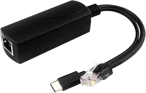 10/100 / 1000Mbps USB Type C Active Gigabit PoE Splitter 5V IEEE802.3af Power Over Ethernet for 4 4B Power Over Ethernet Injector Splitter Camera Adapter in Kuwait