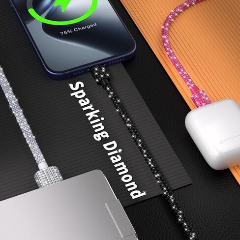 Type C Lightn-ing for iPhone 14 Charger Cord 60W Bling Fast Charging Cord in Kuwait
