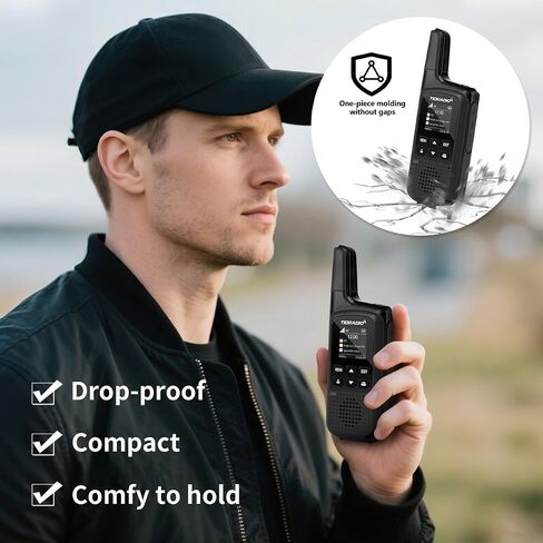 TIDRADIO TD-M2 Rapid 4G LTE Global Walkie Talkies Longe Range, Unlimited Range PoC Radios, Long Distance Two-Way Radio with SIM Cards, APP Manage Groups, for Family, Logistics, Company, 2 Pack in Saudi Arabia