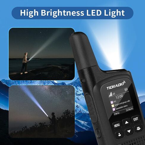 TIDRADIO TD-M2 Rapid 4G LTE Global Walkie Talkies Longe Range, Unlimited Range PoC Radios, Long Distance Two-Way Radio with SIM Cards, APP Manage Groups, for Family, Logistics, Company, 2 Pack in Saudi Arabia