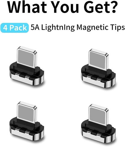 ZBF 10 Pins Magnetic Connector Tips Head for IProduct Devices (4 Pack), only 5A Magnetic Charging Cable in Kuwait