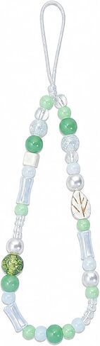 AGEN KGEN Cute Phone Charm Handmade Exquisite Beaded Phone Lanyard Wrist Strap Pink CellPhone Chain Charms Strap for Women in Kuwait